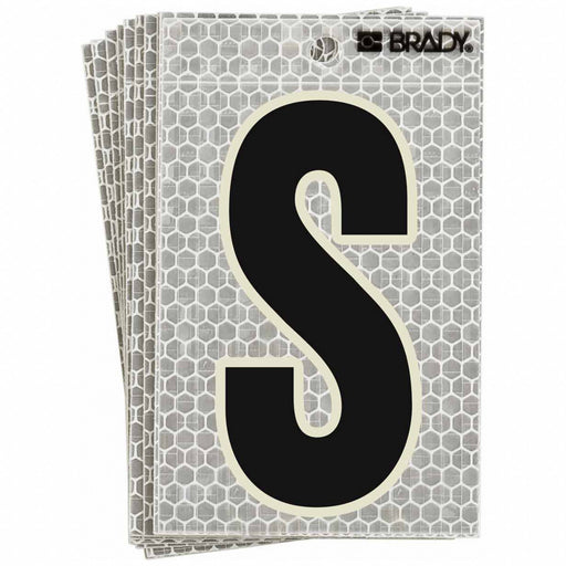 M4990 Refl. Letter Label S Glow in Dark PK10