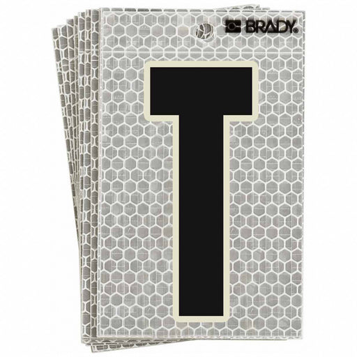 M4990 Refl. Letter Label T Glow in Dark PK10