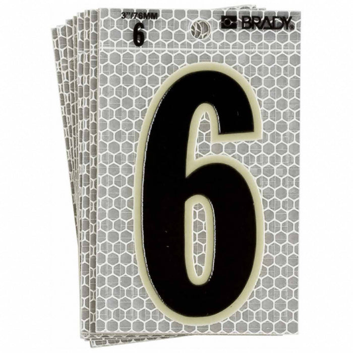 K8930 NumberLabel 6inH 3inW PK10