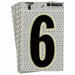 K8930 NumberLabel 6inH 3inW PK10