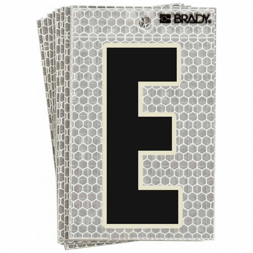 M4990 Refl. Letter Label E Glow in Dark PK10