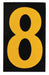 NumberLabel 2-7/8inH 1-3/4inW PK25