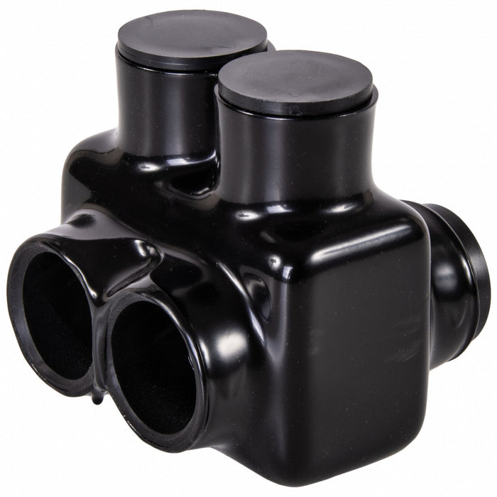 MultitapConnector Alum Blk Hex 2Port