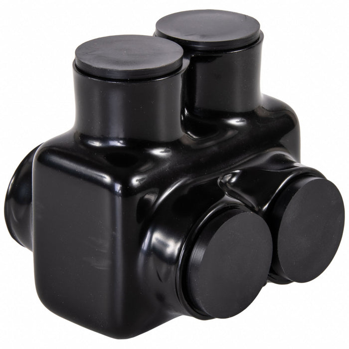 MultitapConnector Alum Blk Hex 2Port