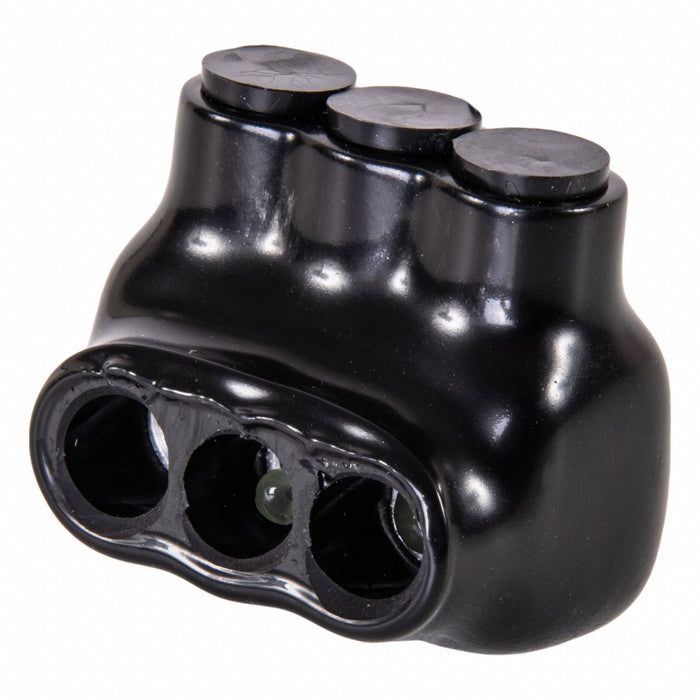 MultitapConnector Alum Blk Hex 3Port