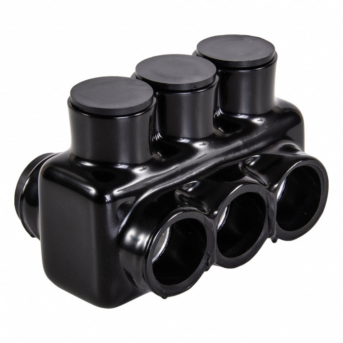 MultitapConnector Alum Blk Hex 3Port