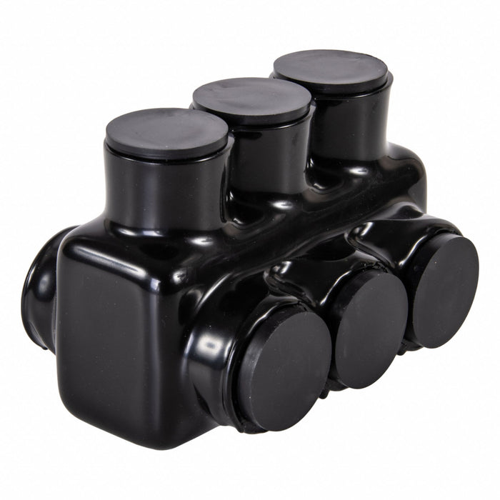 MultitapConnector Alum Blk Hex 3Port