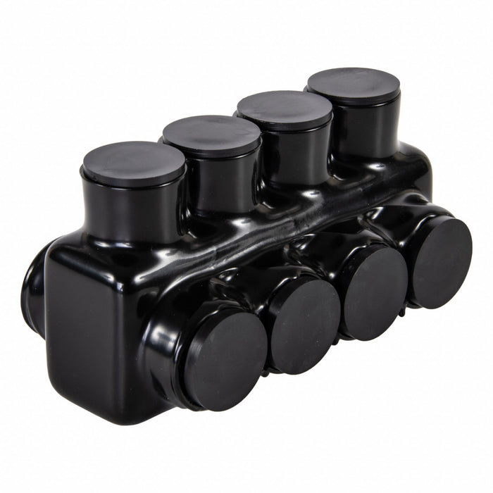 MultitapConnector Alum Blk Hex 4Port
