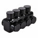 MultitapConnector Alum Blk Hex 4Port