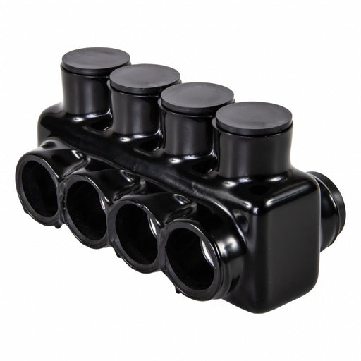 MultitapConnector Alum Blk Hex 4Port