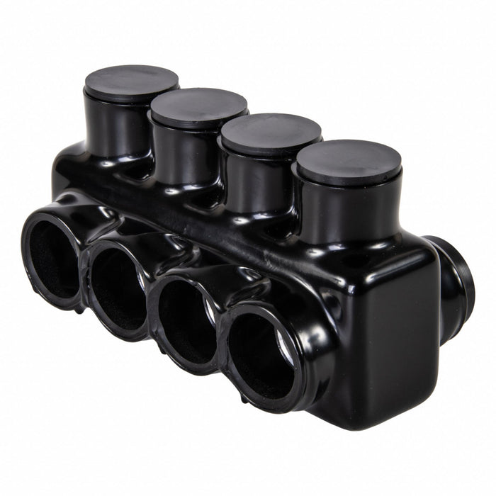 MultitapConnector Alum Blk Hex 4Port
