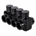 MultitapConnector Alum Blk Hex 4Port