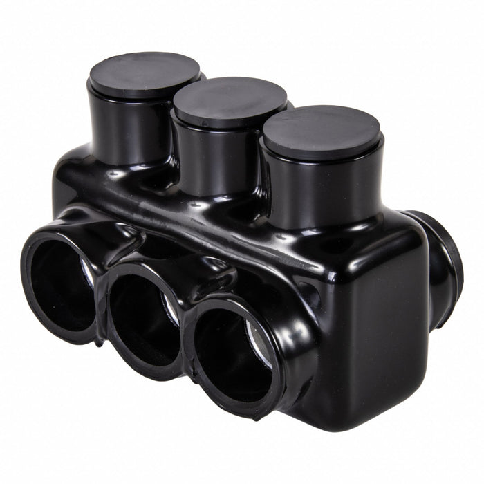 MultitapConnector Alum Blk Hex 3Port