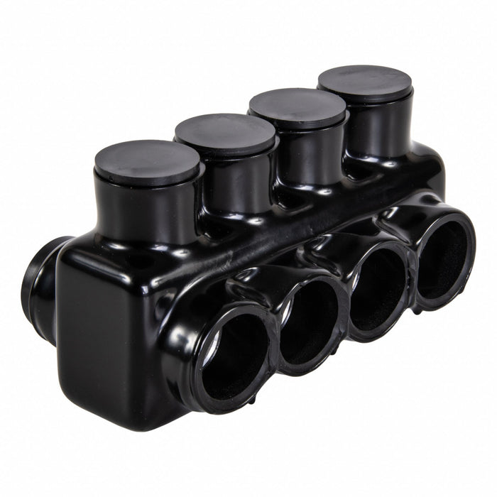 MultitapConnector Alum Blk Hex 4Port