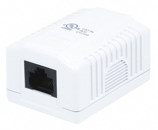 Surface Mount Box Cat5e 1P White