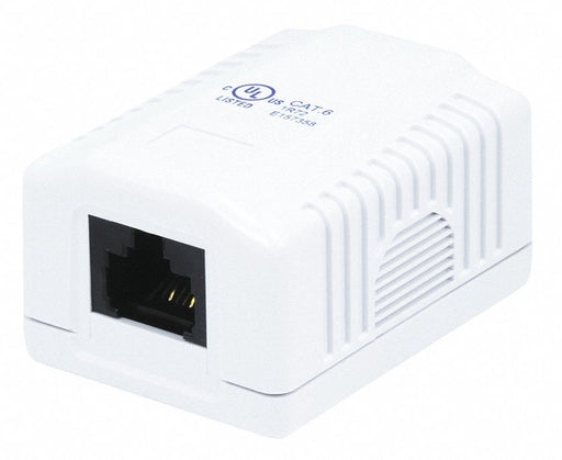 Surface Mount Box Cat6 1P White