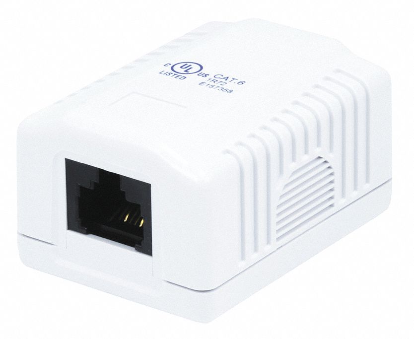Surface Mount Box Cat6 1P White