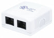 Surface Mount Box Cat6 2P White