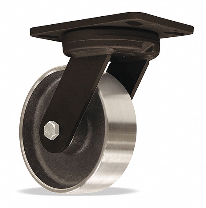 Plate Caster Swivel Steel 7 3/4 H