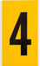Numbers  Letters Black On Yellow 6 Inch