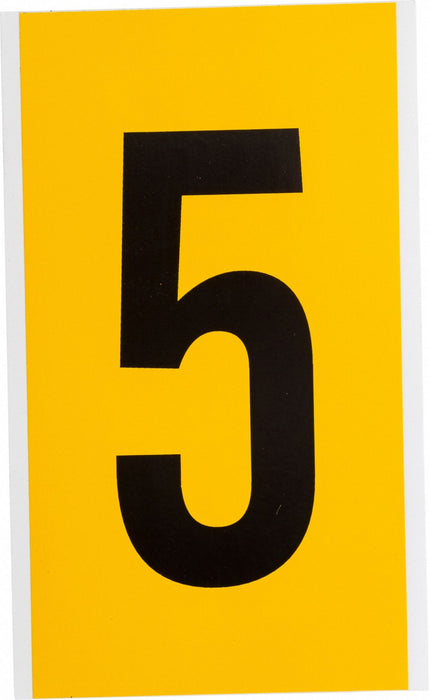 Numbers  Letters Black On Yellow 6 Inch