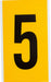 Numbers  Letters Black On Yellow 6 Inch