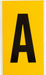 Numbers  Letters Black On Yellow 6 Inch