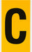 Numbers  Letters Black On Yellow 6 Inch