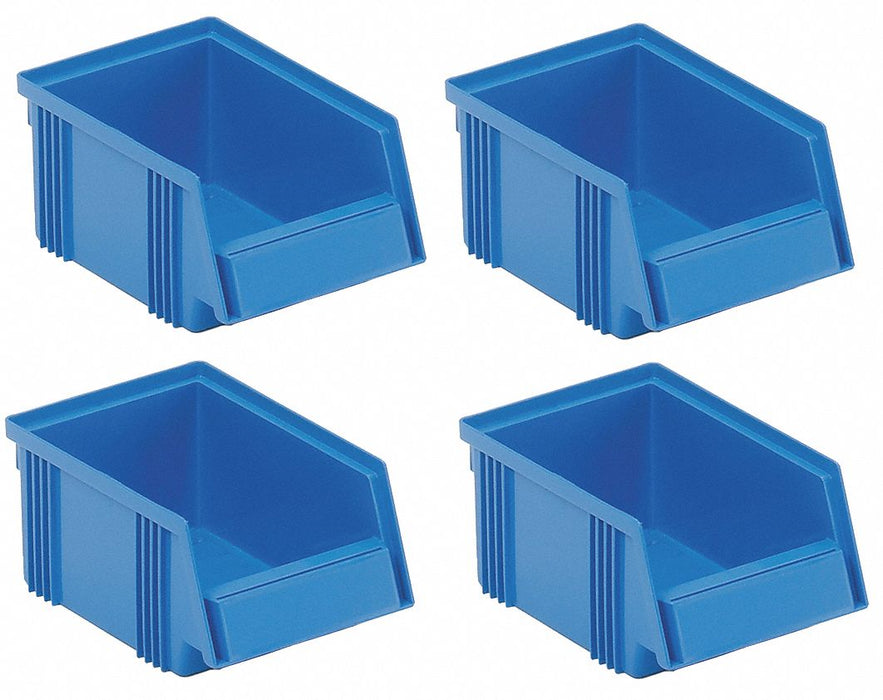 One Size Stacking Bins Black PK4