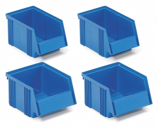 Assorted Size Stacking Bins Black PK4