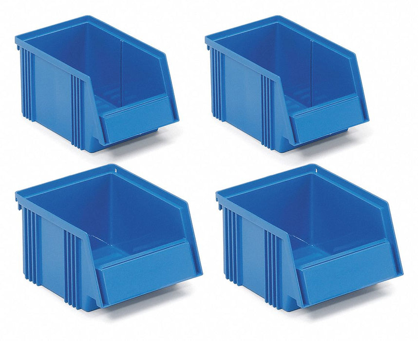 Assorted Size Stacking Bins Black PK4