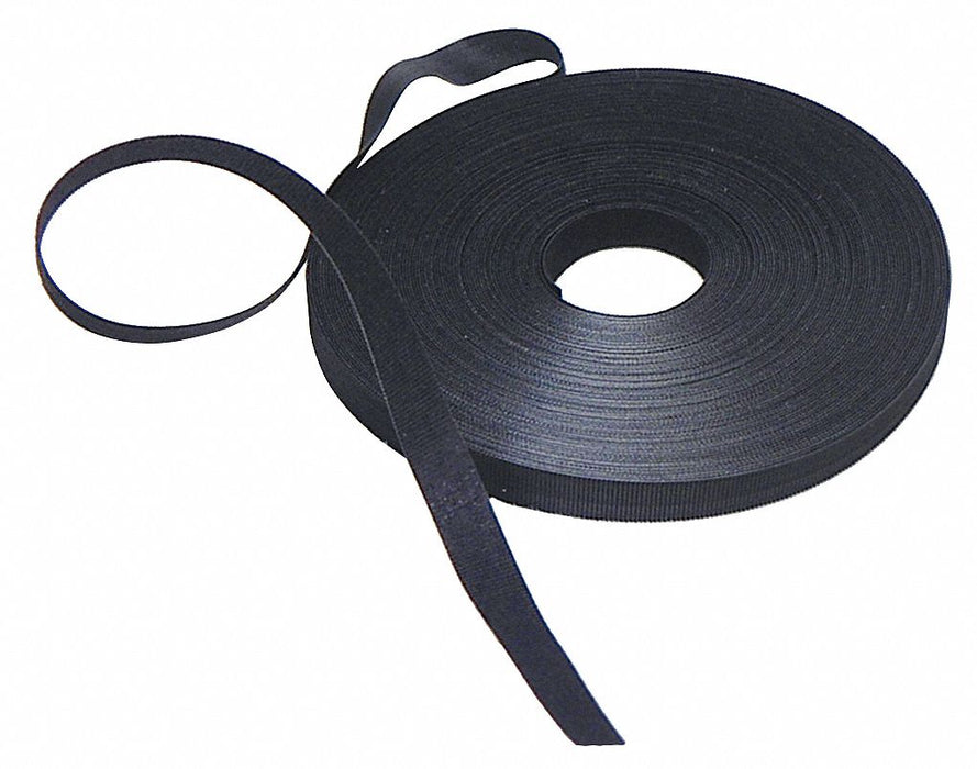 Hook-and-Loop Tie Roll 37 1/2 ft Black