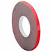 Foam Tape Red 5 yd L 1/2 in W