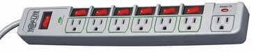 Surge Protector Strip 7 Outlet Gray