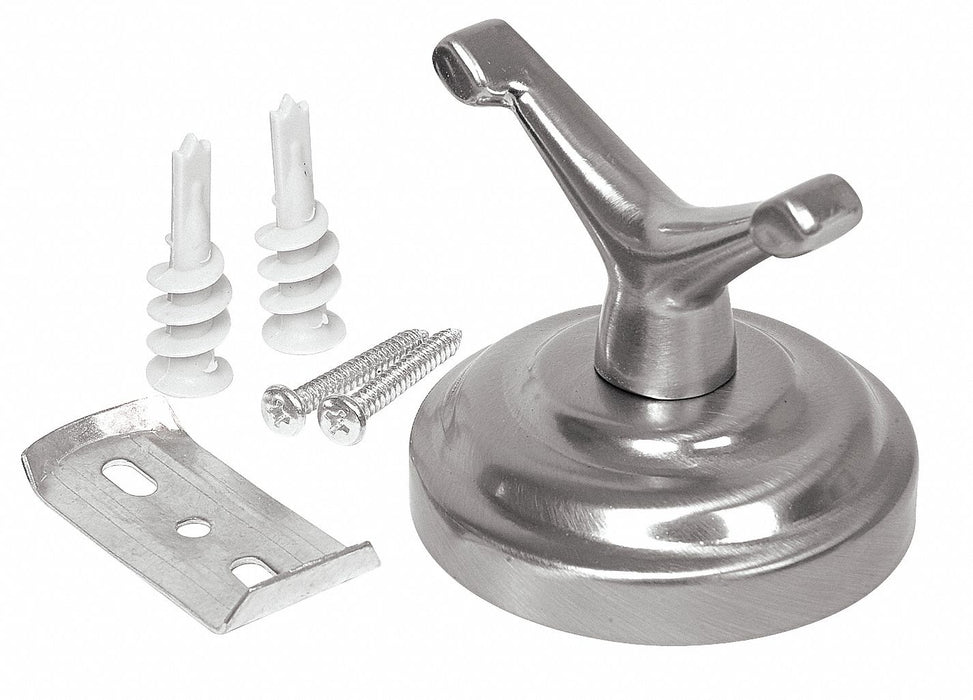 Bathroom Hook Zinc Satin 2 7/8 in W