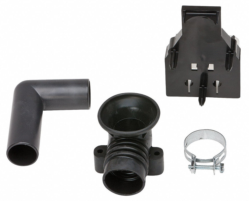 Drain Replacement Kit Black ABS H 8in