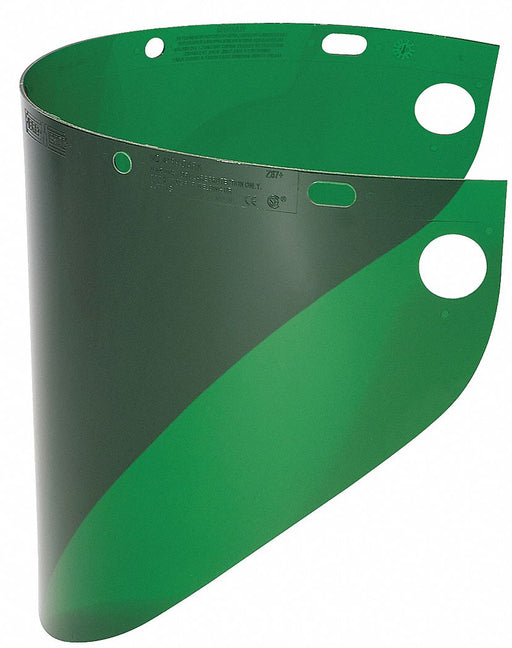 FaceShieldVisor Grn Uncoated PC