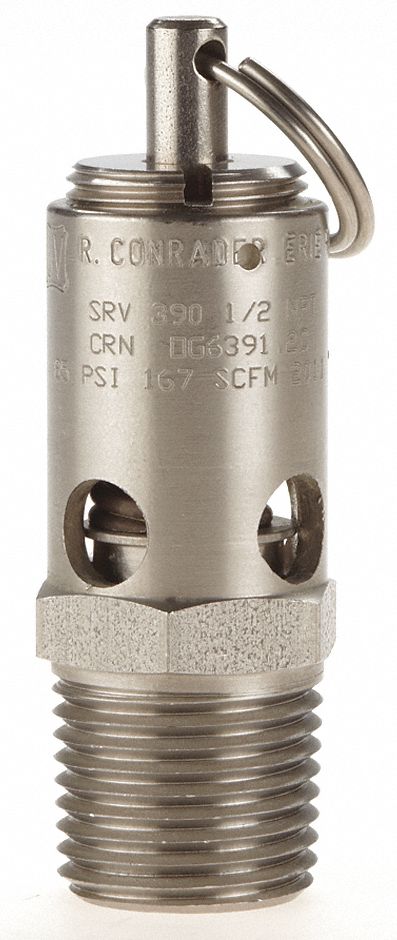 Safety Valve Soft Seat 1/2In 300 PSI SS