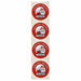 Hard Hat Label Vinyl Circle Red PK4