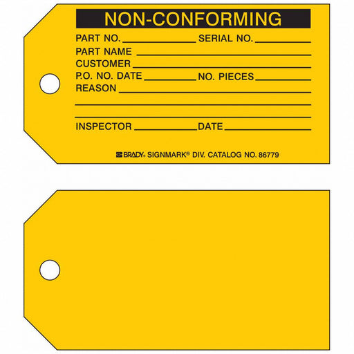 Non-Conforming Tag 3 x 5-3/4 In PK100