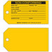 Tag Black/Yellow 5-3/4inH 3inW PK100