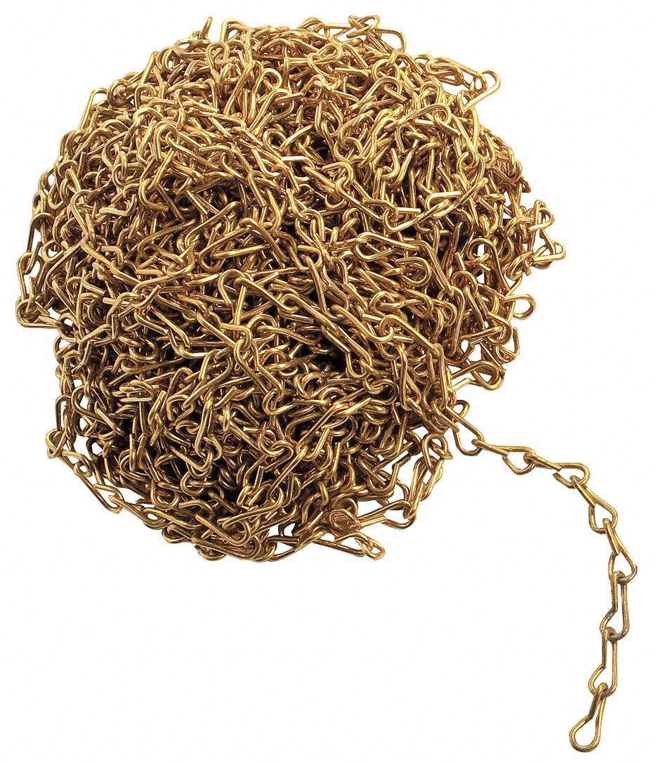 Chain 50 ft L Brass