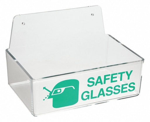 SafetyGlassesHolder Clear Green Plastic