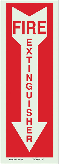 Fire Extinguisher Sign 14X5 R/GRN