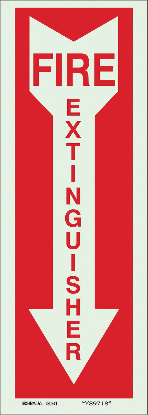 Fire Extinguisher Sign 14X5 R/GRN
