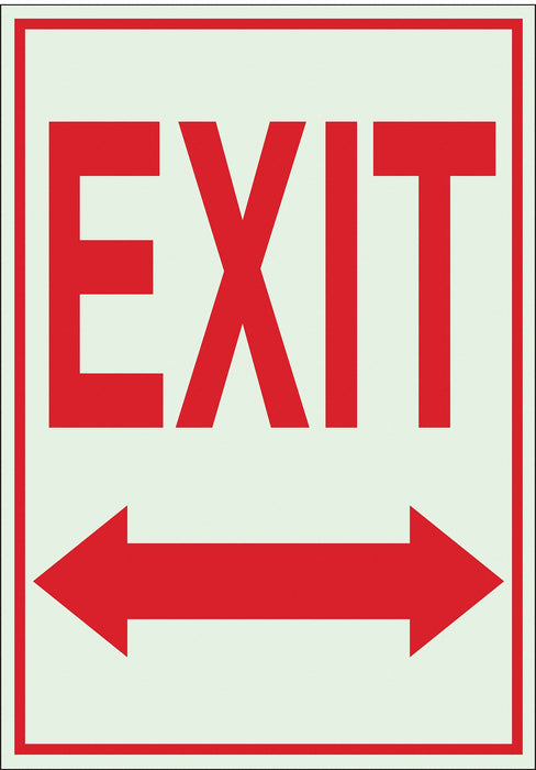 Exit Sign 10X7 R/GRN Exit ENG SURF