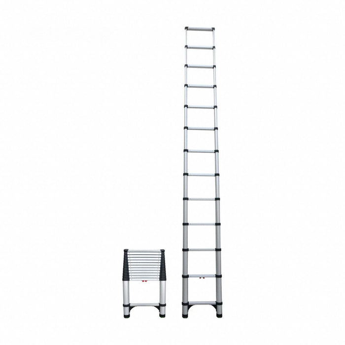 Telescoping Ladder Silver Aluminum