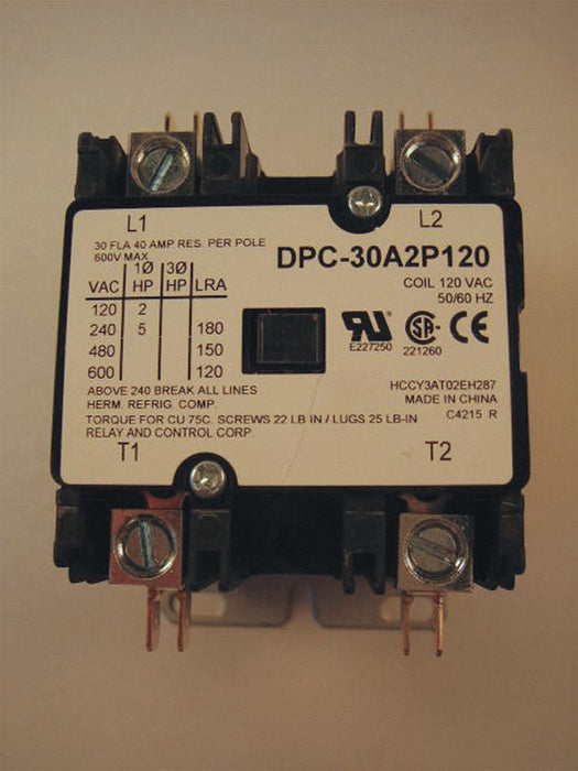 Defn Purpose Contactor 30A 2-Pole 120VAC