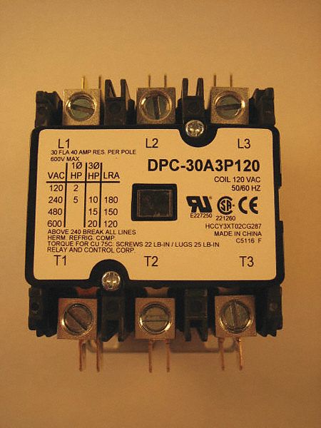 Defn Purpose Contactor 30A 3-Pole 120VAC