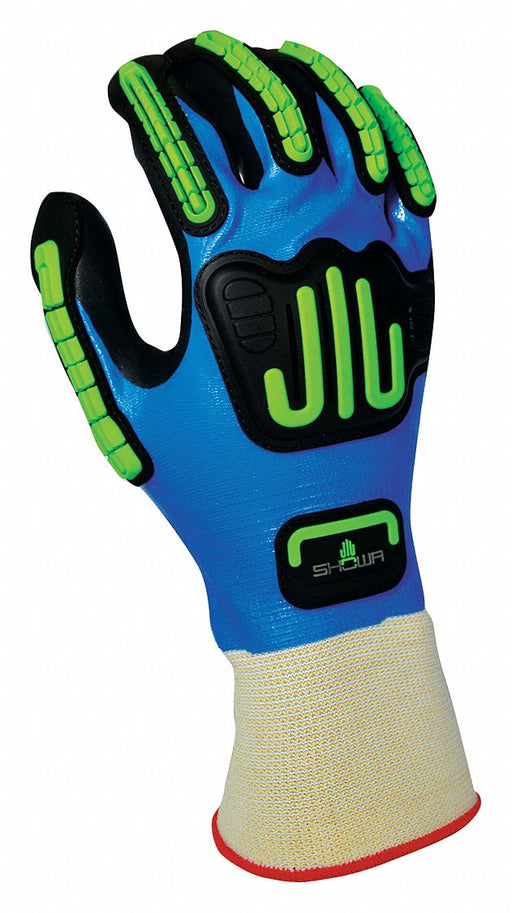 Coated Gloves Black Blue M PR